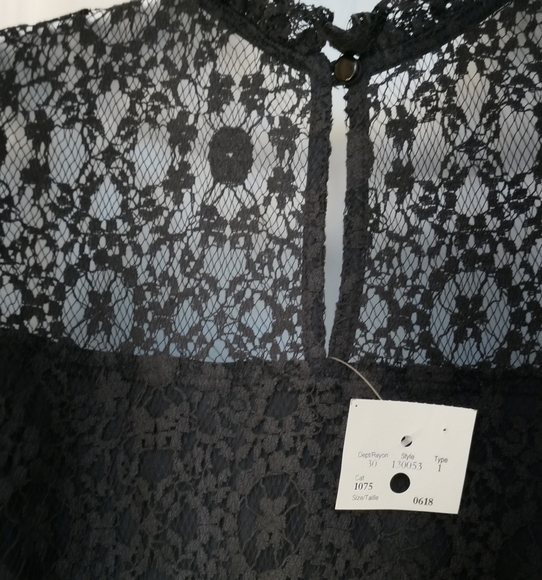 Navy Blue lace dress by Monteau size M NWT - Picture 10 of 12